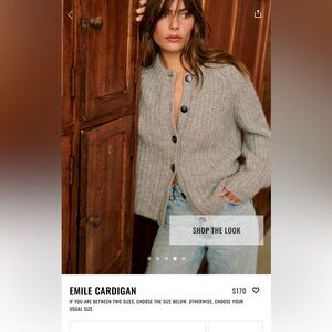 Sezane Emile Cardigan in mottled gray size XL